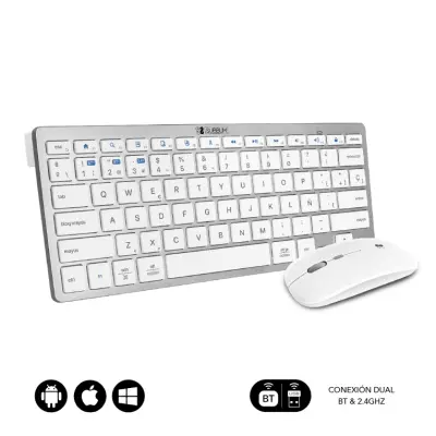 Subblim Multidispositive Compact Silver/White Bluetooth tipkovnica