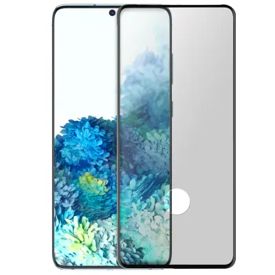 Zaštitna Folija Samsung Galaxy S20 Plus Kaljeno Staklo Zakrivljeno Transparentno Obrub Crni