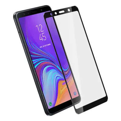 Zaštitna Folija Samsung Galaxy A7 2018 Zaštita Ekrana Kaljeno Staklo Obrub Crni