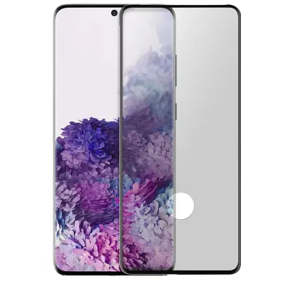 Zaštitna Folija Samsung Galaxy S20 Kaljeno Staklo Zakrivljeno Transparentno Obrub Crni