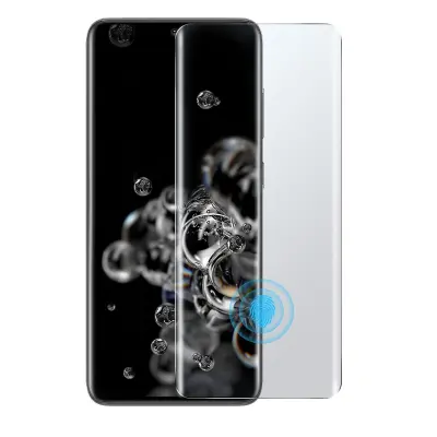 Zaštitna Folija Galaxy S20 Ultra Kaljeno Staklo 9H LED Lampa Tekući Adheziv Transparentna