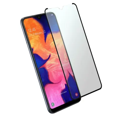 Zaštitna Folija Galaxy A10 Ekran Kaljeno Staklo Skošena Bez Tragova Obrub crni