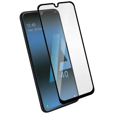 Zaštitna Folija Galaxy A40 Ekran Kaljeno Staklo Rubovi Skošeni Obrub Crni