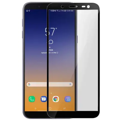 Zaštitna Folija Ekrana Samsung Galaxy J6 Kaljeno Staklo 9H Skošena Transparentna Rub crni