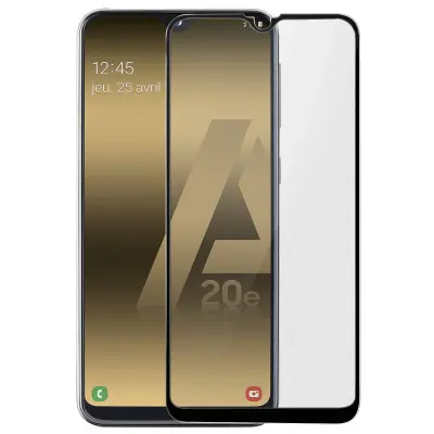 Zaštitna Folija Ekrana Samsung Galaxy A20e Kaljeno Staklo 9H Skošena Transparentna Rub crni