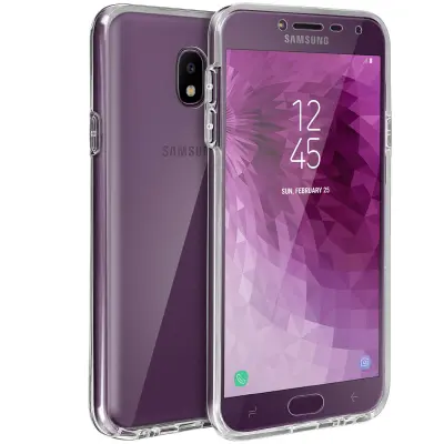 Navlaka Samsung Galaxy J4 Zaštita Silikon + Stražnji Polikarbonat Transparentna