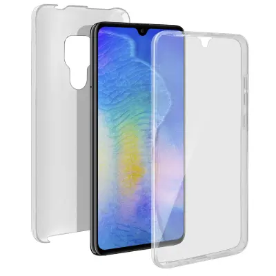 Maska Huawei Mate 20 360° Silikon + Polikarbonat prozirna