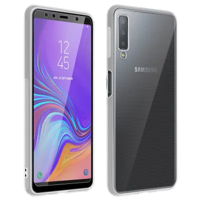 Stražnja maska + Kaljeno staklo za ekran Samsung Galaxy A7 2018 - Prozirna