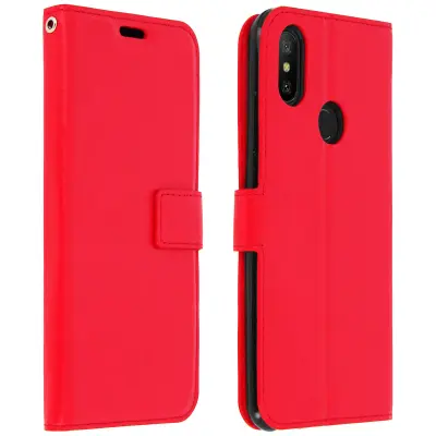 Futrola za Xiaomi Mi A2, preklopna, novčanik, funkcija stalka - crvena