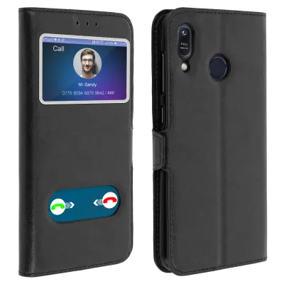 Futrola Asus Zenfone Max M1 ZB555KL dvostruki prozor silikonska maska - crna