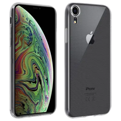 Stražnja maska + Kaljeno staklo za ekran Apple iPhone XR - Crni rub