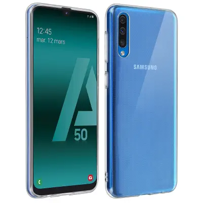 Maska Galaxy A50 Silikonski gel Protiv ogrebotina Ultra-tanka Prozirna