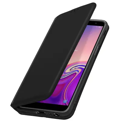 Torbica Samsung Galaxy J6 Plus Folio novčanik s funkcijom podrške, crna