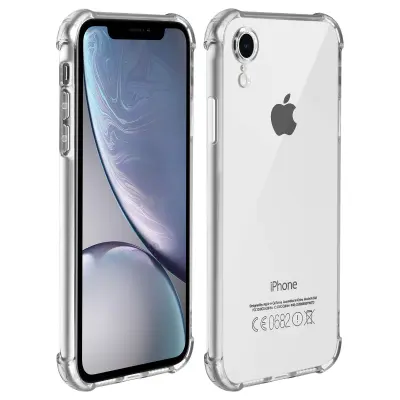 Maska iPhone XR meka silikonski gel ojačani kutovi - prozirna