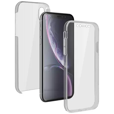 Maska Apple iPhone XR Zaštita 360° Silikon + Polikarbonat Prozirna