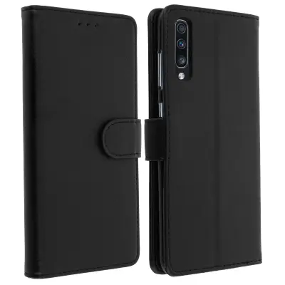 Torbica Samsung Galaxy A70 Torbica s držačem kartica i stalkom, crna