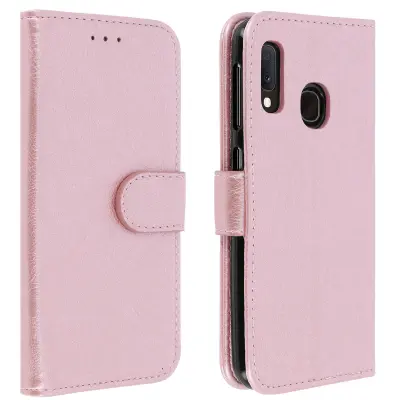 Maska Samsung Galaxy A20e Futrola držač kartica funkcija postolja ružičasto zlatna