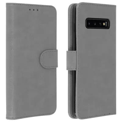 Torbica Samsung Galaxy S10 Novčanik s podrškom za stalak, siva