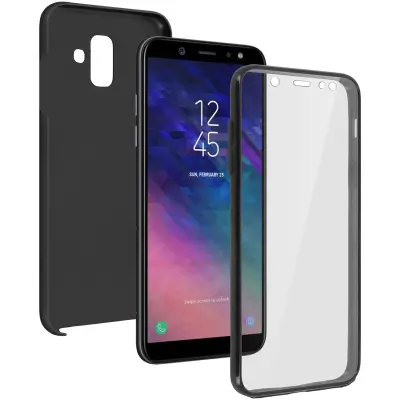 Maska Galaxy A6 Silikon + Polikarbonatna leđa - Crna