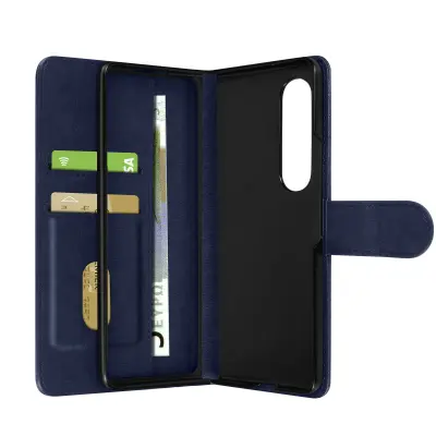 Maska za Samsung Z Fold 4 novčanik magnetski zatvarač tamnoplava