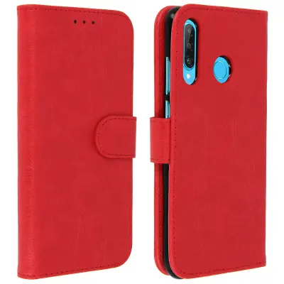 Futrola Huawei P30 Lite Folio novčanik stalak - crvena