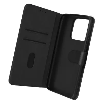 Maska Xiaomi Redmi 10A Preklopna torbica s funkcijom video stalka crna