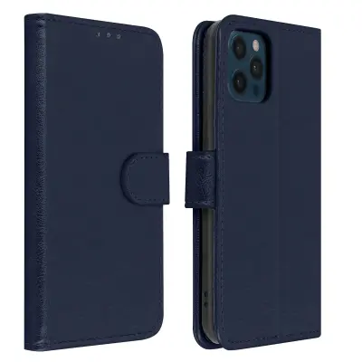 Torbica za Apple iPhone 12 Pro Max zaštita s držačem kartica funkcija stalka plava
