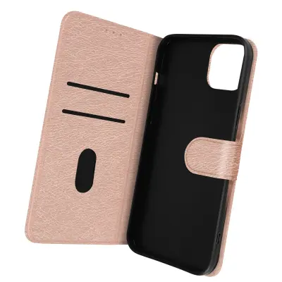 Futrola iPhone 14 Plus preklop novčanik funkcija video stalka rose gold