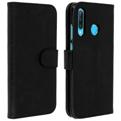Futrola Huawei P30 Lite Folio novčanik stalak crna
