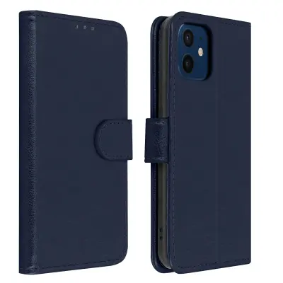 Torbica za Apple iPhone 12 Mini zaštita s držačem kartica funkcija stalka plava