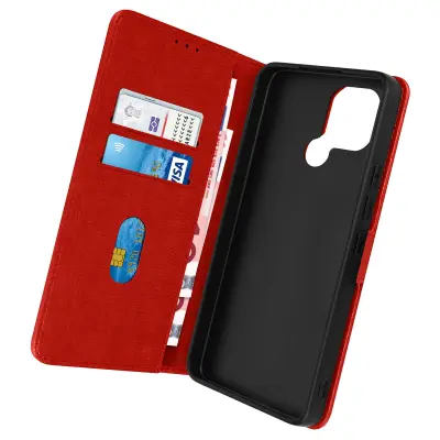 Futrola za Xiaomi Redmi A1 i A2, preklopna, novčanik i stalak za video, crvena