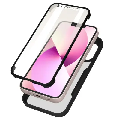 Potpuna maska 360° za iPhone 13 Mini, otporna na udarce, tvrda stražnja strana, silikonski rub