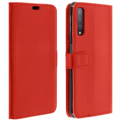 Torbica Samsung Galaxy A7 2018 Folio torbica Silikonska maska s video podrškom, crvena