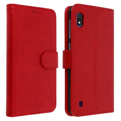 Samsung Galaxy A10 torbica s novčanikom i postoljem, crvena