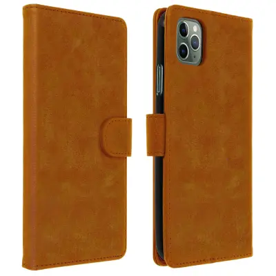 Torbica za Apple iPhone 11 Pro integralna futrola držač kartica funkcija stalka smeđa