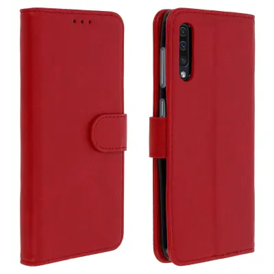 Maska Samsung Galaxy A50 futrola, novčanik, stalak - crvena