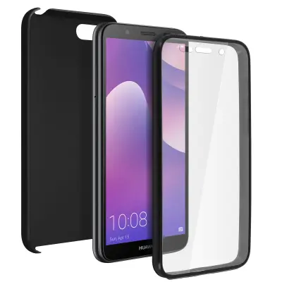 Maska Huawei Y5 2018/Honor 7S Silikon + Polikarbonatna leđa - Crna