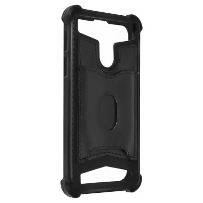 Navlaka za Smartphone 4.7'' do 5'' Mekana Kutovi Bumper Pretinac za Karticu Uklonjiv Crna