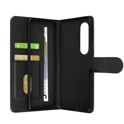 Maska za Samsung Z Fold 4 preklopna novčanik magnetski zatvarač crna