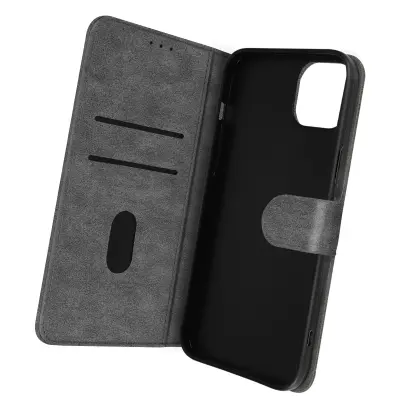 Futrola iPhone 14 Plus preklop novčanik funkcija video stalka siva