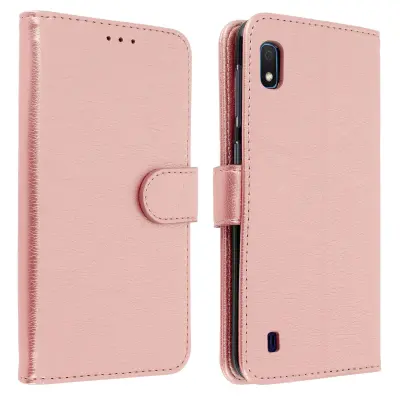 Samsung Galaxy A10 torbica s novčanikom i postoljem, rose gold