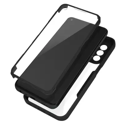Maska Oppo A74 5G i A54 5G pleksiglas leđa polimer prednja crni rub