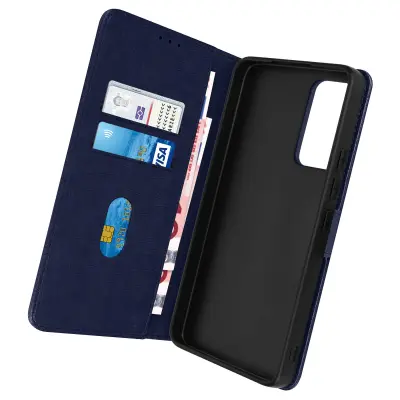 Futrola za Xiaomi 12T i 12T Pro, preklopna, novčanik, funkcija stalka, ponoćno plava