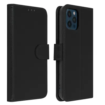 Torbica za Apple iPhone 12 Pro Max zaštita s držačem kartica funkcija stalka crna