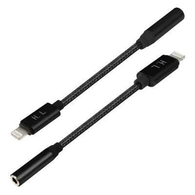 Audio adapter Lightning na Jack 3.5mm Kvalitetan zvuk 13cm HL-103 Crni