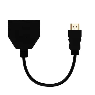 Multiport adapter HDMI muški na 2x HDMI ženska porta LinQ Full HD Crni