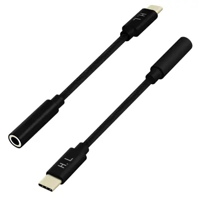 Audio adapter USB tip C na Jack 3.5mm Kvalitetan zvuk 12cm HL-102 Crni