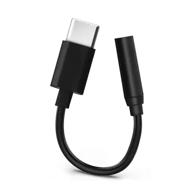 Adapter USB Tip C na Jack 3.5 mm Audio ženski kabel Kompaktan Crni