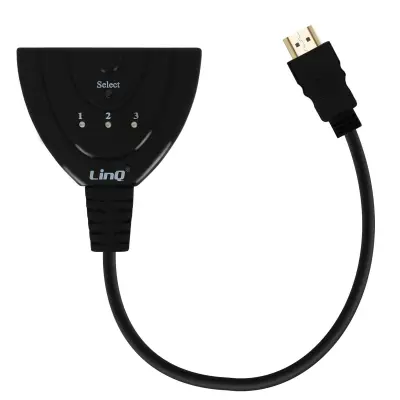 Multiport adapter HDMI muški na 3x HDMI ženska porta LinQ Full HD Crni