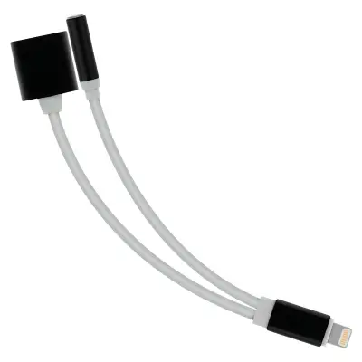 Audio i adapter za punjenje Apple Lightning na Lightning i Jack 3.5mm Bijeli